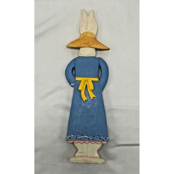 VTG Russ Berrie 10.5" Spring Easter Bunny Resin Rabbit Figure~Country~Farm~Folk - Picture 4 of 8